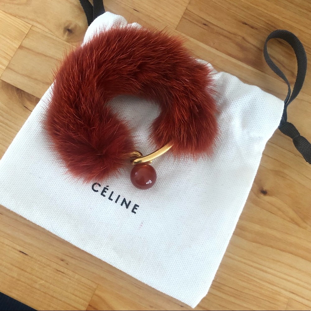 Céline Mink Fur Bracelet